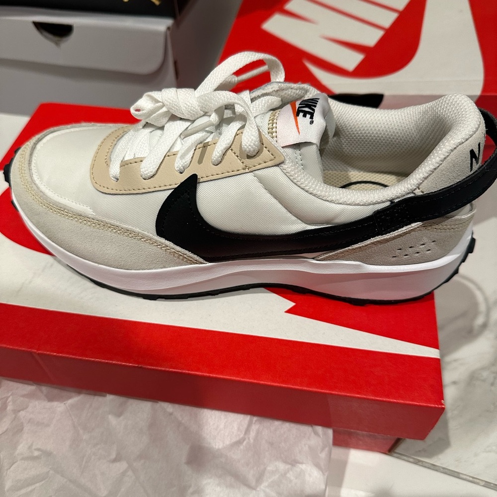 Nike White and Beige Sneakers